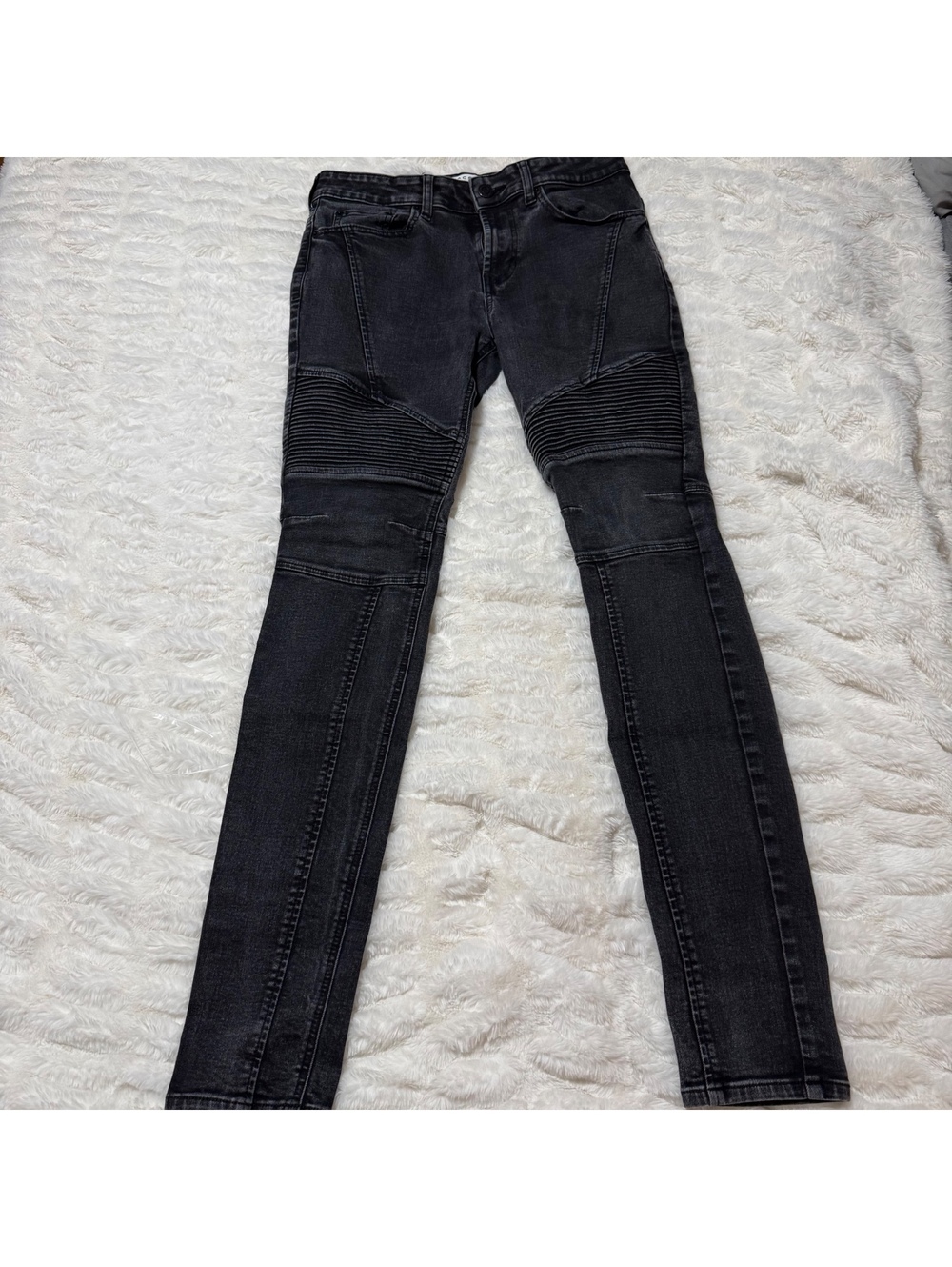 PacSun black wash moto skinny jeans